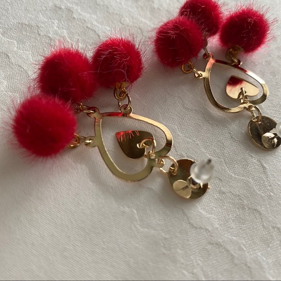 Heart Puff Earrings - Picture 7 of 7